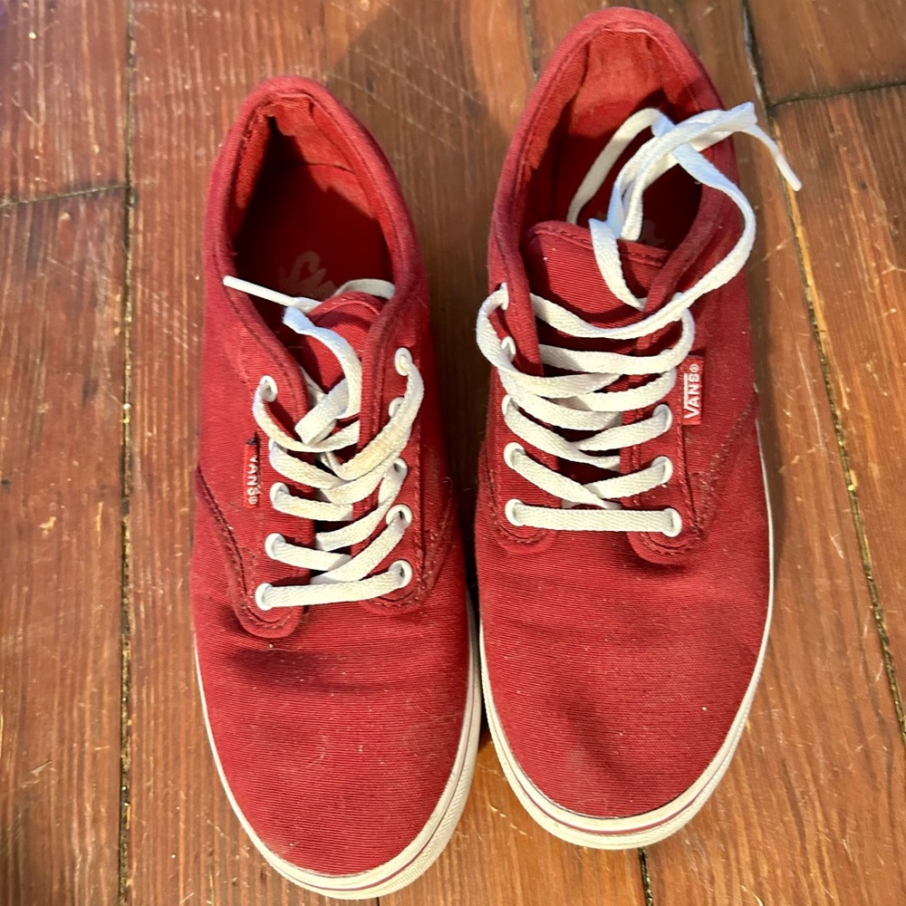 Vans burgundy shoes Size 7